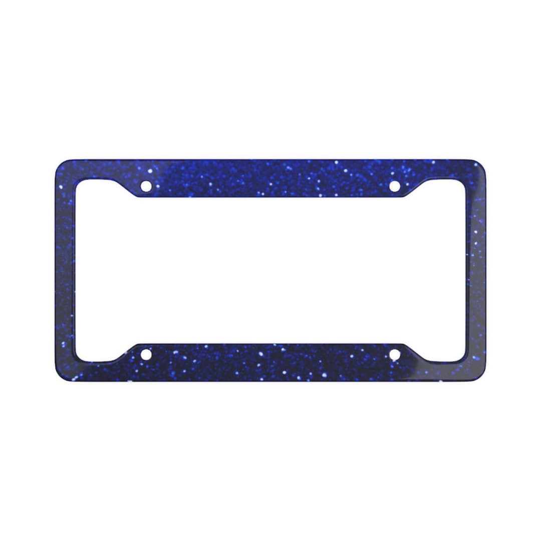 Dark Blue Sparkle License Plate Frame,car Accessories for Women, Cute