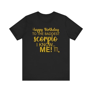 Scorpio Birthday Short Sleeve Tee, Scorpio Shirt, Scorpio Tee, Scorpio T-shirt