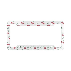 Cherry License Plate Frame,Car Accessories for Women, Cute License Plate Frame, Cute Car Accessory