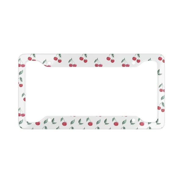 Cherry License Plate Frame,Car Accessories for Women, Cute License Plate Frame, Cute Car Accessory