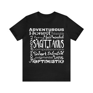 T-shirt à manches courtes Sagittaire, chemise Sagittaire, t-shirt Sagittaire, T-shirt Sagittaire, Sagittaire, cadeaux pour elle, T-shirt zodiaque