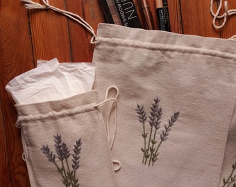 Triple Linen Lavander Bags Drawstring Bags %100 Natural Bags Clothes Bags Legumes Bags Multi-Purpose Bags Jewelry Packs Free Shipping