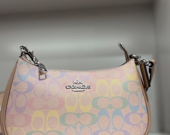 Y2K Vintage Coach Bag 6094 Blue 2000s Demi Mini Pochette Signature