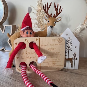 Carte postale arrivée lutin de noël elf