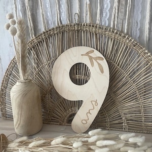 Grand chiffre en bois anniversaire