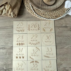 Cartes étapes bébé troisième année 25 mois - 3 ans mois