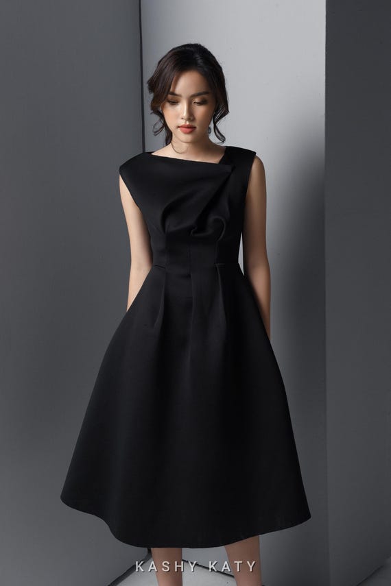 knee length dresses for ladies Cutout Halter Midi Dress main image 1
