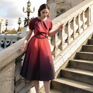 rose gold and burgundy ombre dress Burgundy Fairytale Off Shoulders Gradient Prom Dress