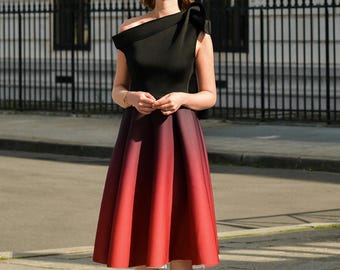 red black ombre dress NOVA DRESS RED BLACK OMBRE – hanamer main image 0