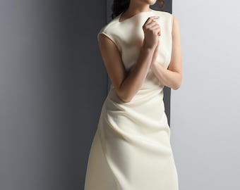 Asymmetrical Midi Dress | Cocktail Dress | Wedding Guest Dress | Formal Midi Dress