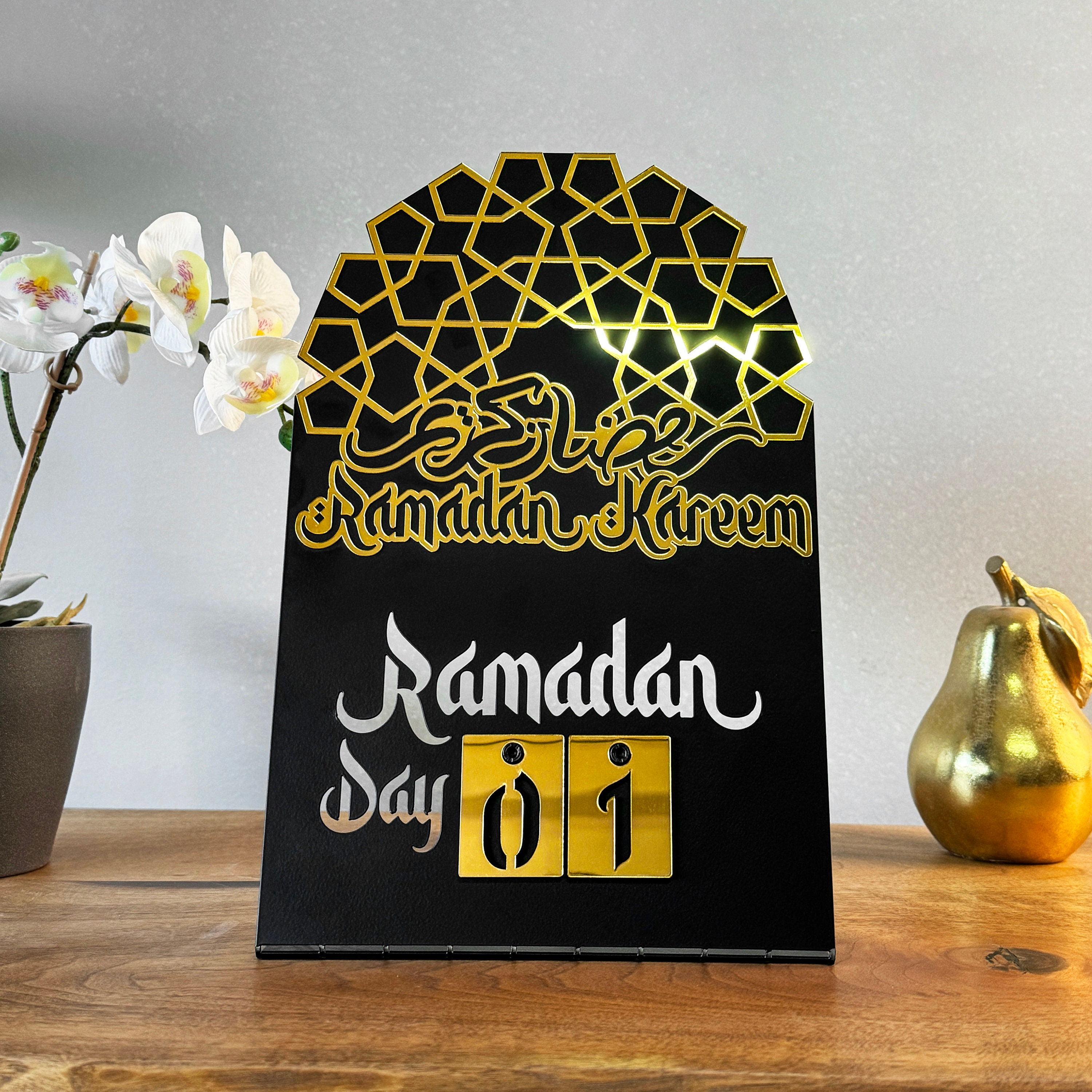 Ramadan Calendar Ramadan Kareem Islamic Tabletop Decor Countdown
