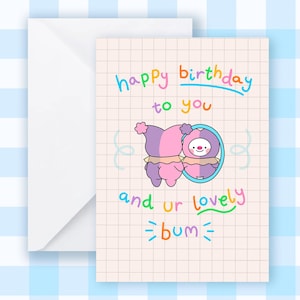 Cartão de aniversário Bum