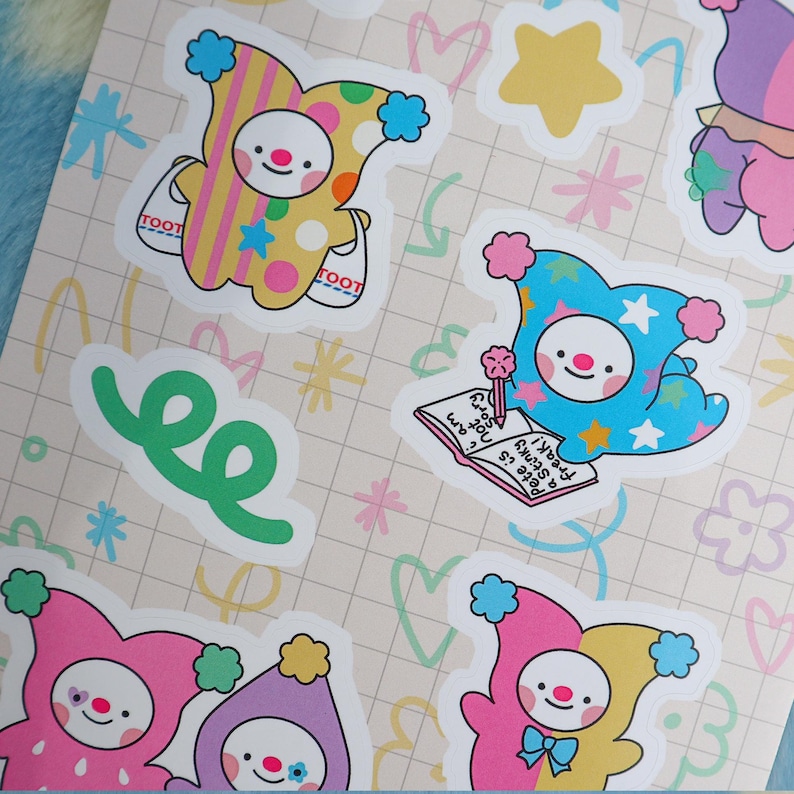 Nasty Clowns Sticker Sheet - Etsy
