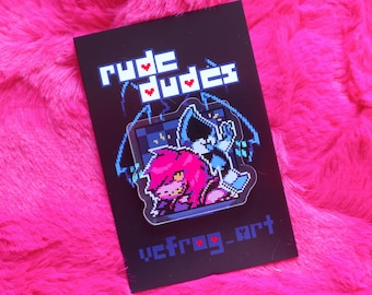 Rude Dudes Deltarune Pin