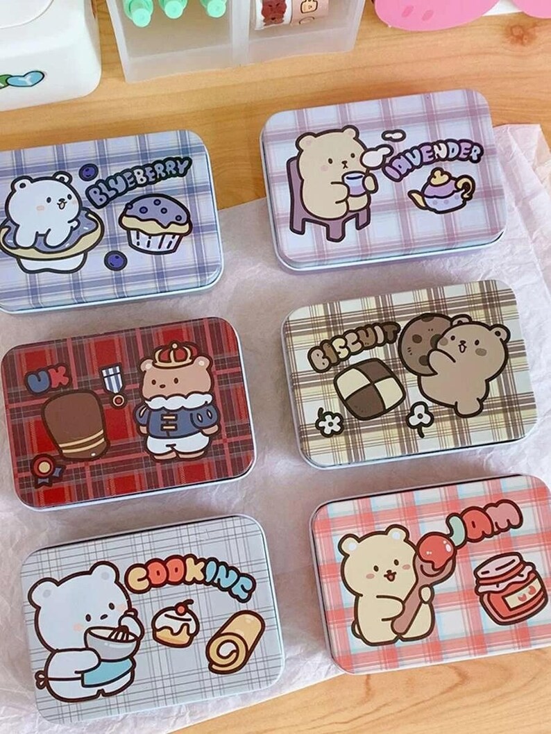 Kawaii Storage Small Storage Tin Knick Knack Holder Tiny - Etsy