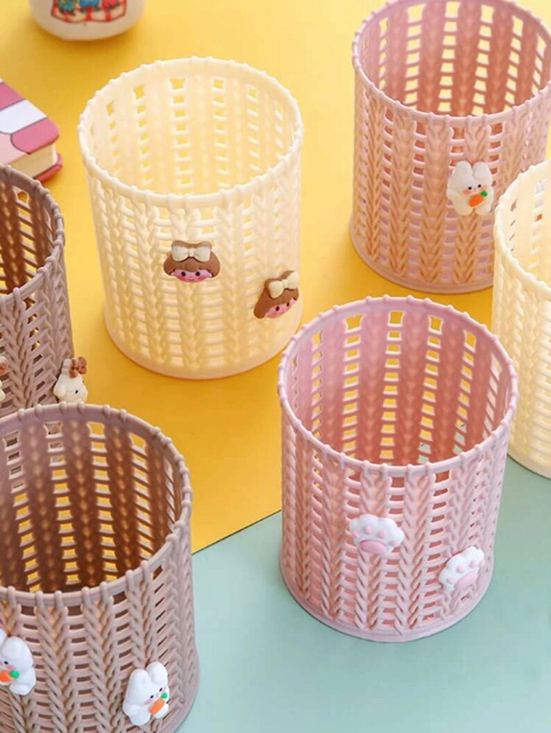 Cute Pencil Holder Kawaii Pencil Cup Brainded Pencil Etsy