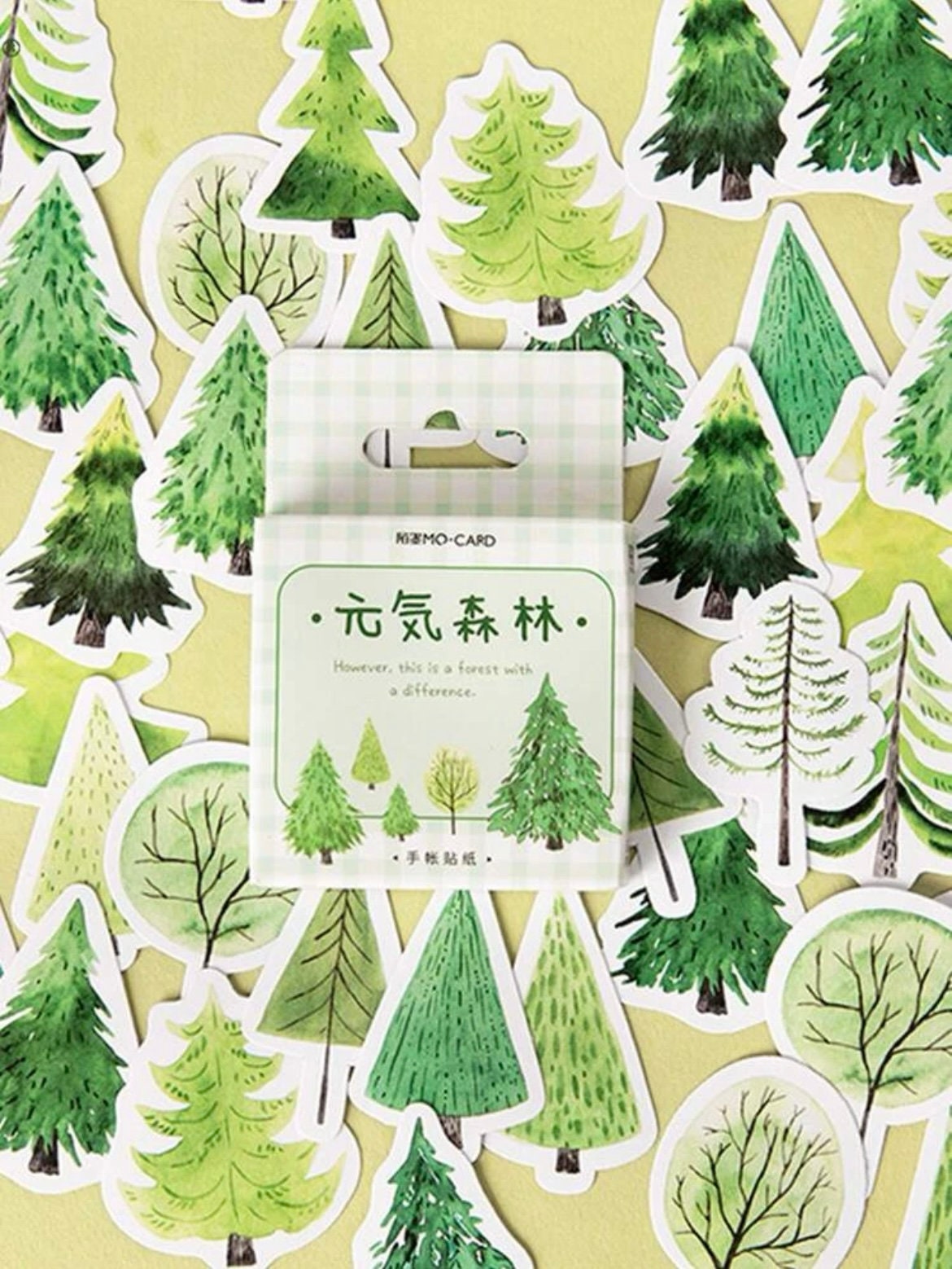 Cute Evergreen Tree Sticker Pack Green Tree Stickers Etsy