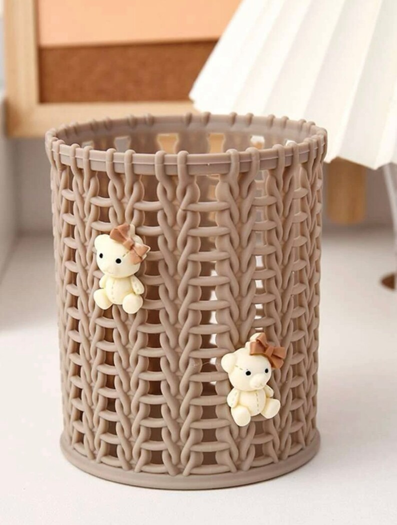 Cute Pencil Holder Kawaii Pencil Cup Brainded Pencil Etsy