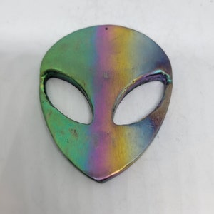 Bismuth 159g Rainbow Alien Head