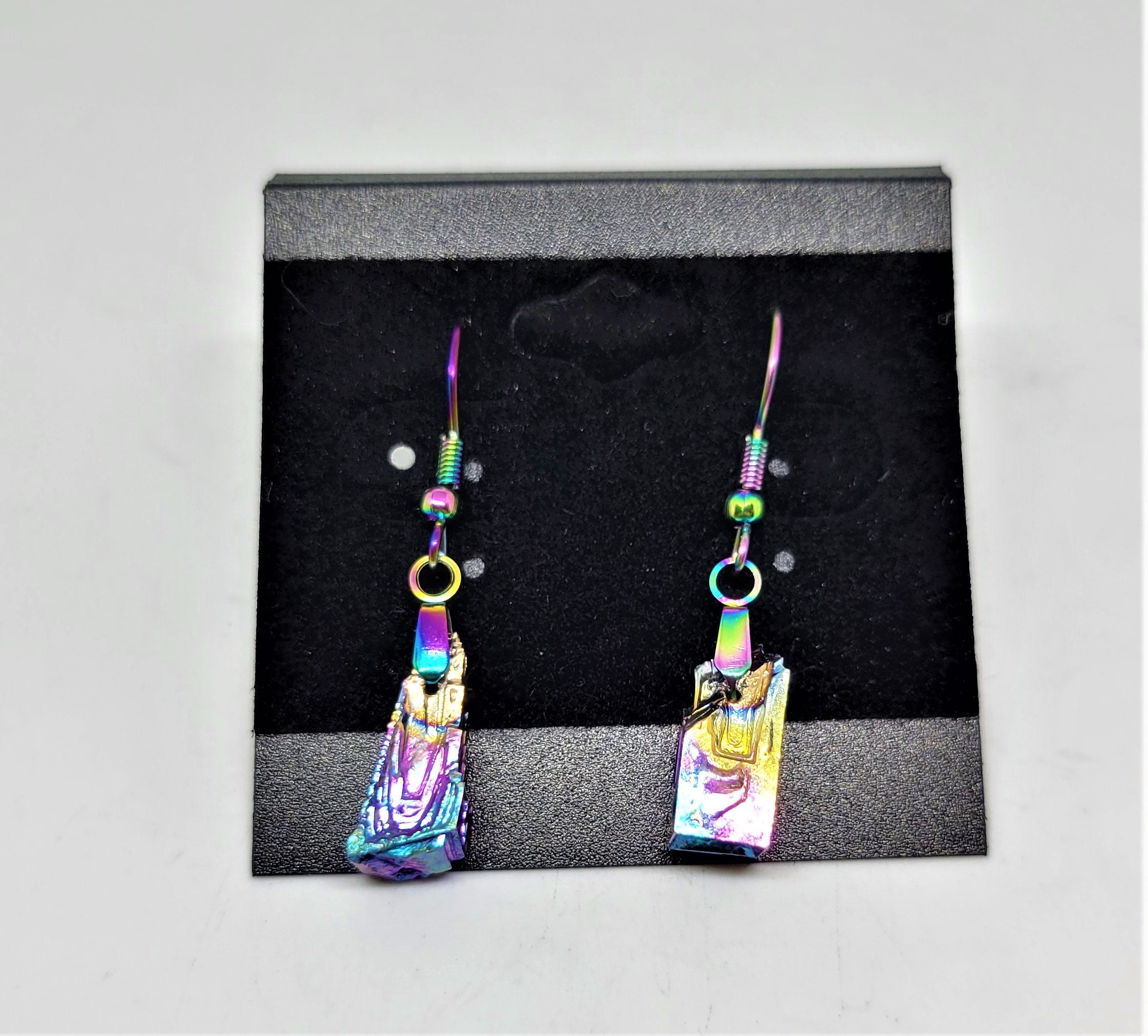 Bismuth 7g Rainbow Crystal Earrings Etsy Australia