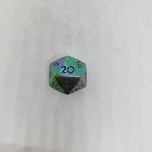 D20 - Bismuth 70g Rainbow Die 2