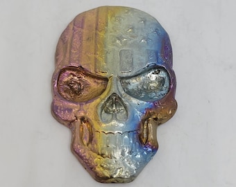 Bismuth 137g Rainbow American Flag Skull Head