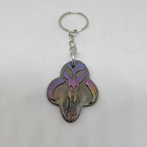 Bismuth Rainbow Mythosaur keychain 43g