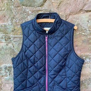 Blue Quilted Classic Quality Country Equestrian Style Gilet by Joules Originals