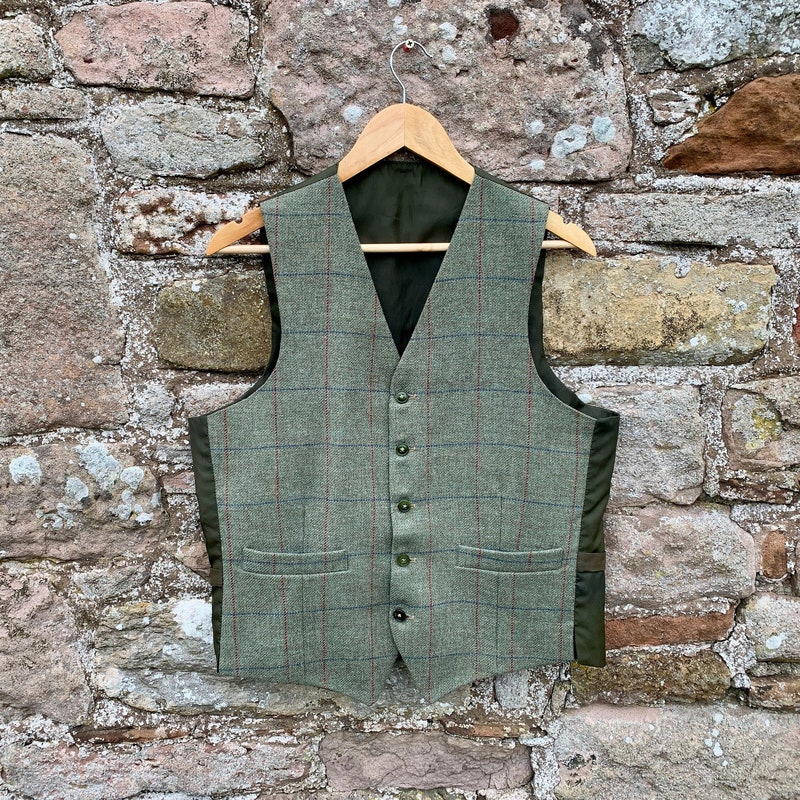 Vintage Tweed Breasted Vest main image 0