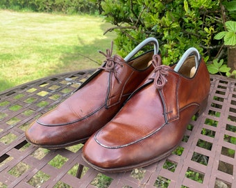 CHAUSSURES VINTAGE POUR HOMMES - Chaussures habillées vintage Barker Novas anglaises faites main pour hommes en marron