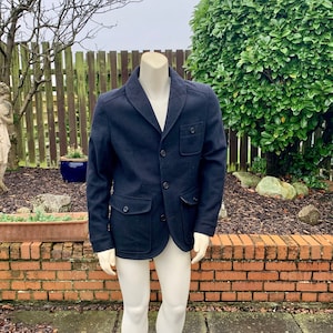 Retro 90s RACING GREEN Jacket /  A Classic Racing Green of London 2 button Hacking or Sports Jacket