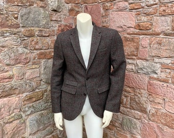 GENT'S TWEED JACKET / Retro Y2K Tweed 2 Button Sports or Hacking jacket - 100% Wool -  British Size 38R