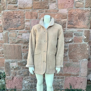 Retro  JACK MURPHY Ladies Faux Sheepskin Jacket - Size UK 14