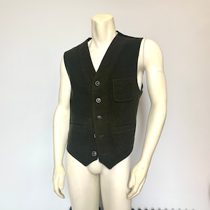 URBAN HIPSTER GILET - Een zeer fijn 100% wollen vintage Engels vest of vest van hoge kwaliteit - Maat Large