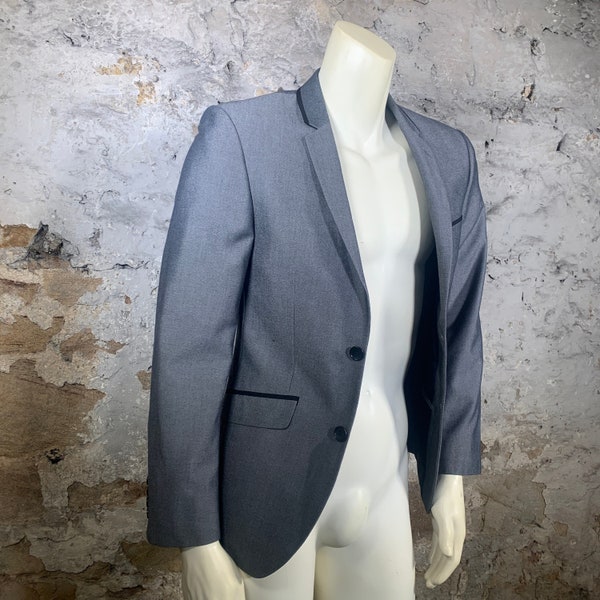 RETRO MOD JACKET -  1990's femme style, Androgynous, Tom Boy London style Slim Grey Jacket