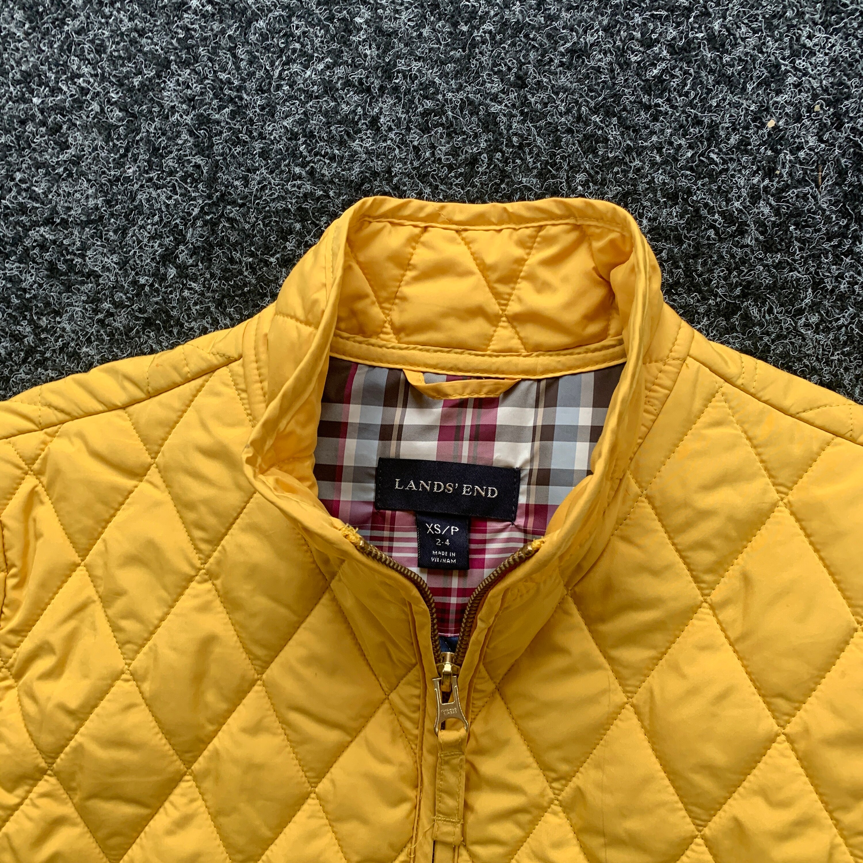 LAND'S END JACKET - Vintage / Retro Yellow Ladies LAND'S END JACKET - Vintage / Retro Yellow Ladies