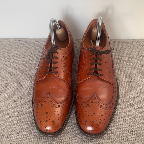 ENGLISH HANDMADE SHOES Classic British Shoes Country Styling Vintage Men s Handmade Country Tan Brogues Etsy New Zealand