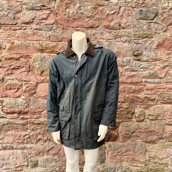 MENS WAXED JACKET Retro Waxed Cotton Jacket With Detachable Hood