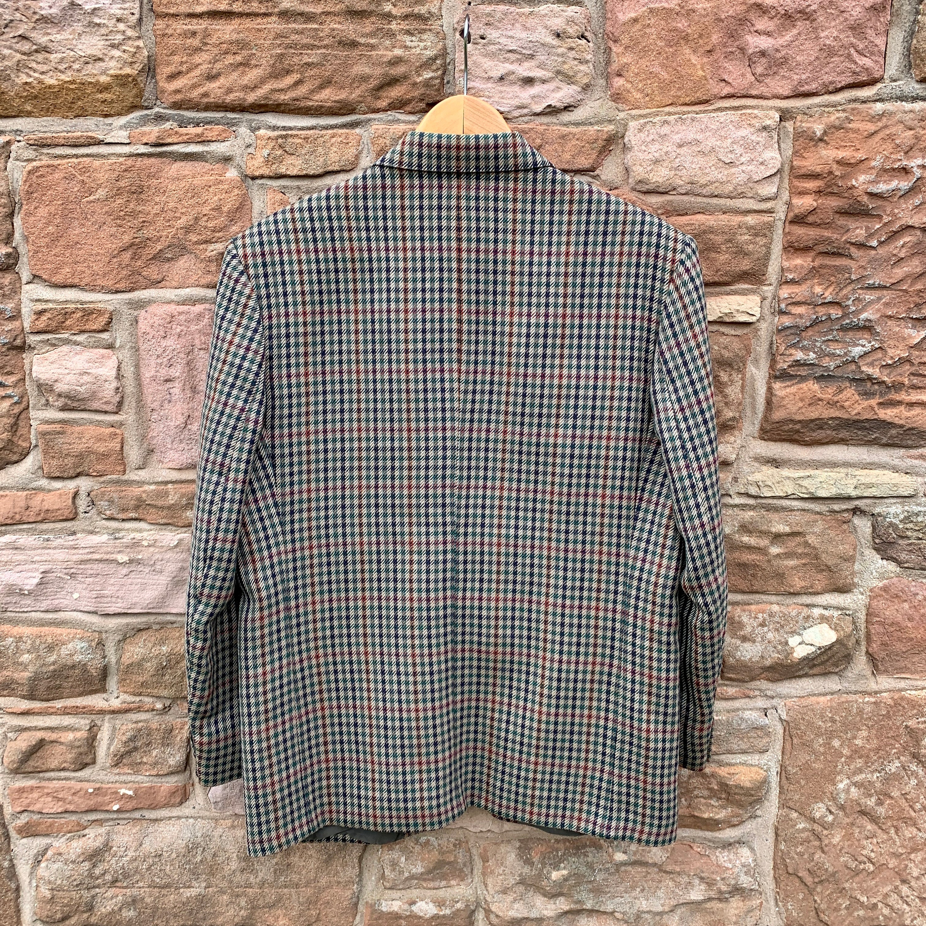 Treat ürself tweed check vintage coat（1960s Vintage Wool