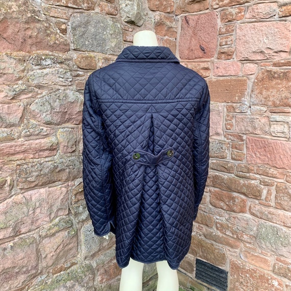 LADIES QUILTED Country Jacket / A Retro Navy Blue… - image 7