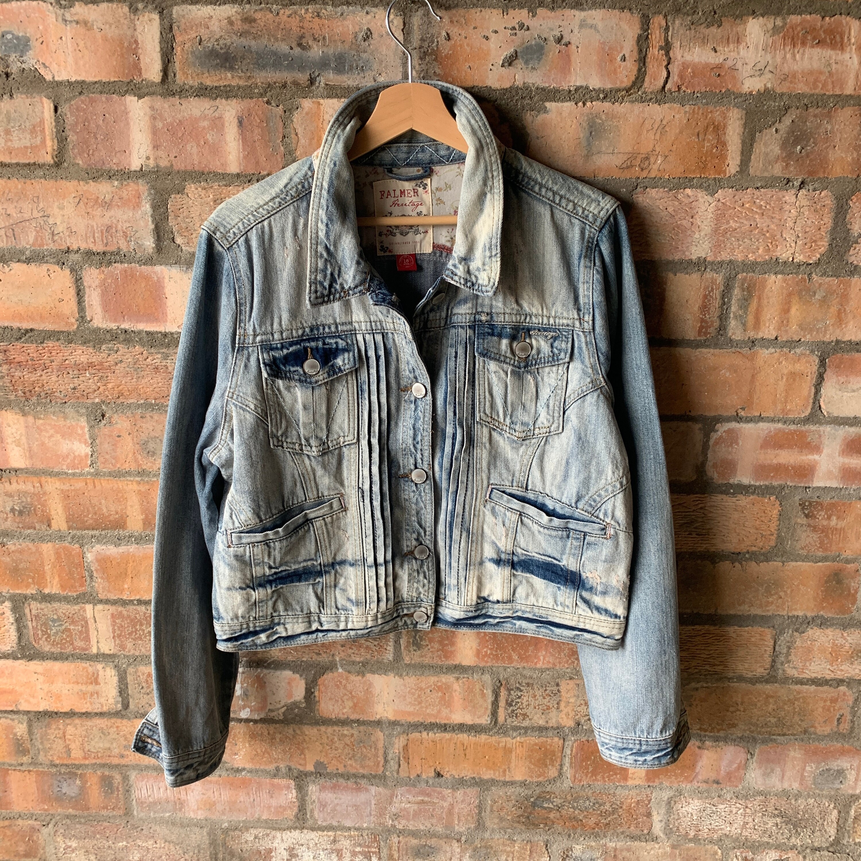 FALMER Ladies Denim Jacket Retro 80s 90s Heritage Size UK 18 - Etsy