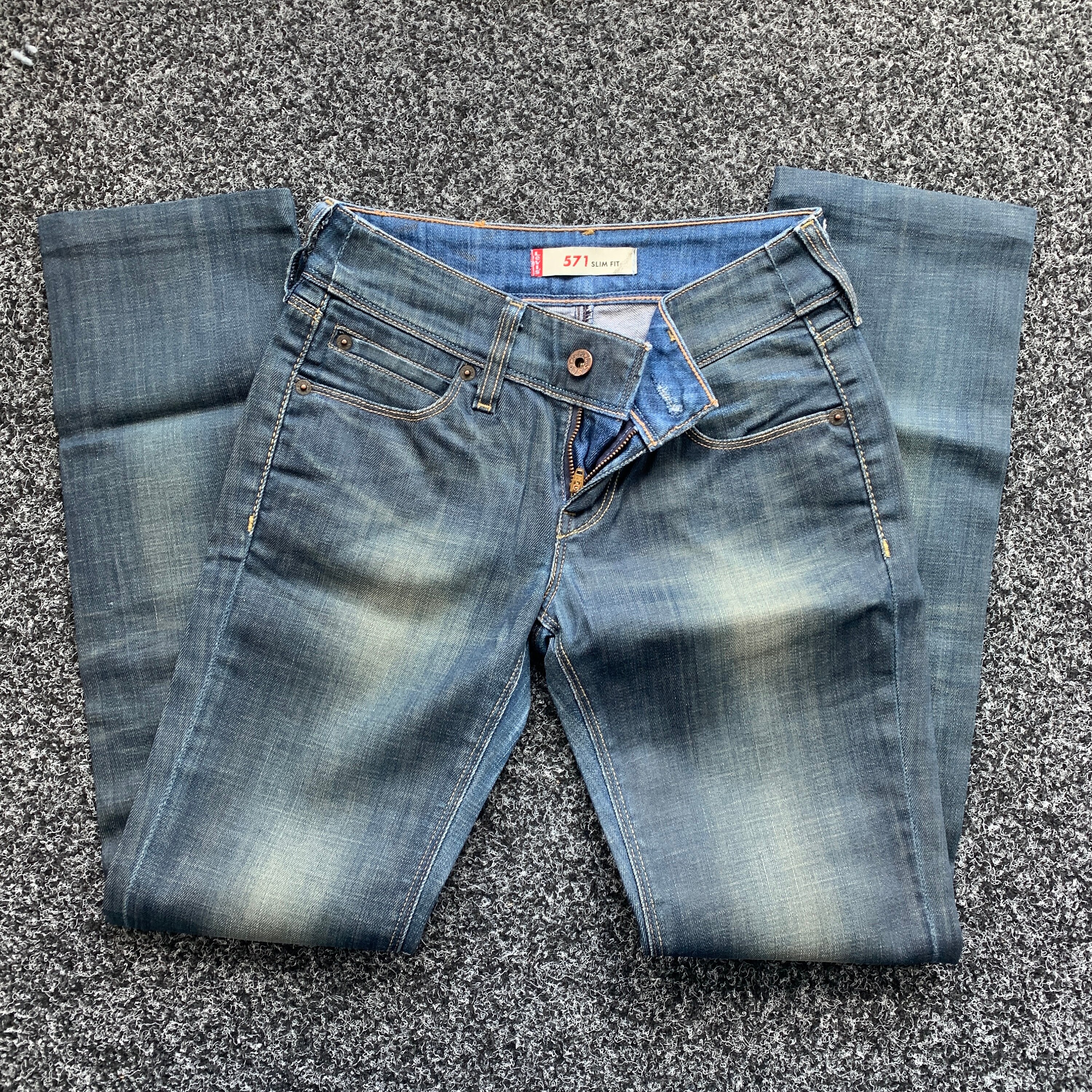 LEVI'S Vintage Denim Jeans. Model 571 Slim Fit Denim Jeans - Etsy