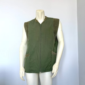 VINTAGE COUNTRY GILET / English Country Pursuits (Hunting, Shooting, fishing) Quilted Vest / Size Extra Large