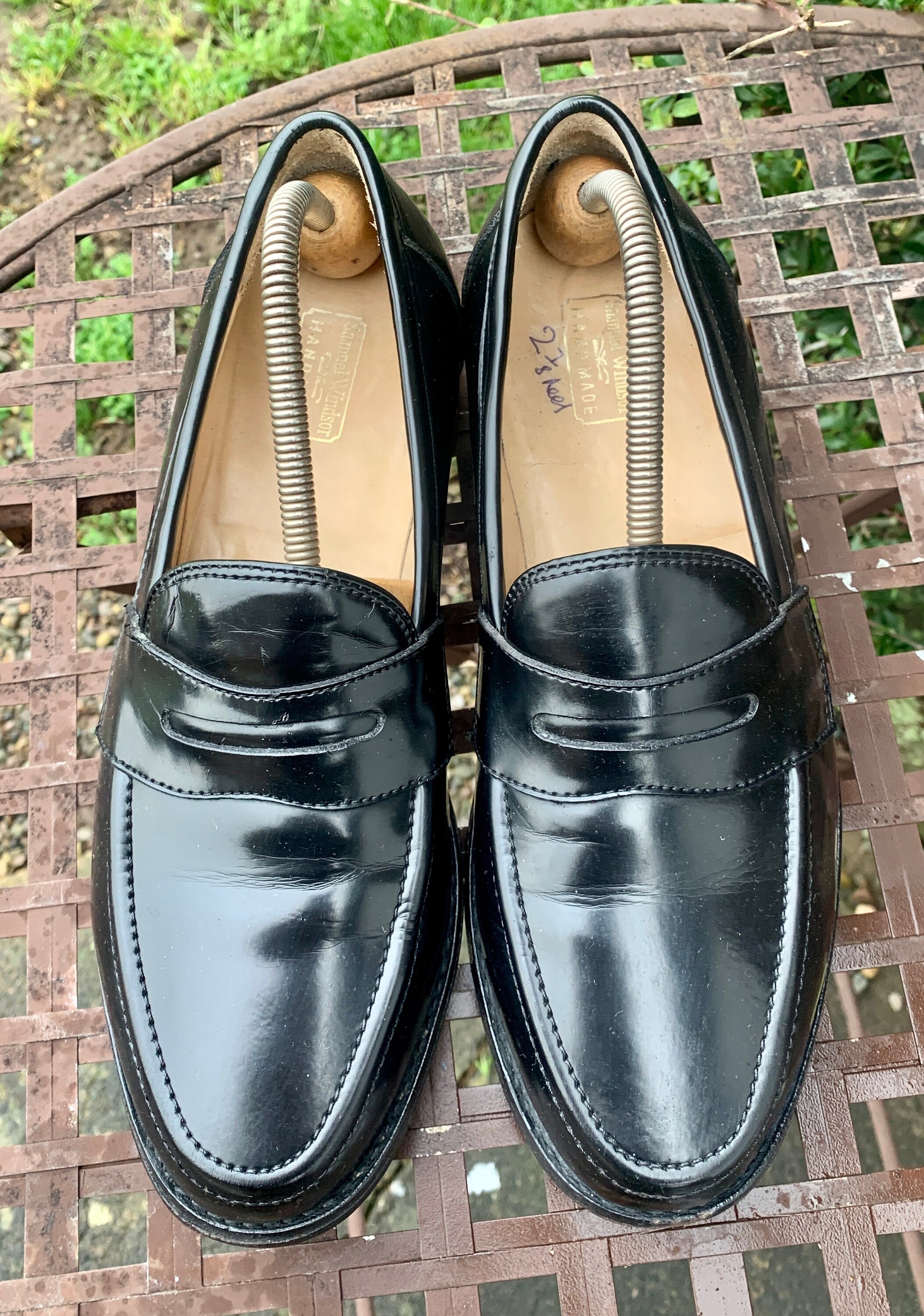 人気商品の入荷速報 入荷Now HANDMADE PENNY LOAFERS - Vintage Samuel Windsor 靴