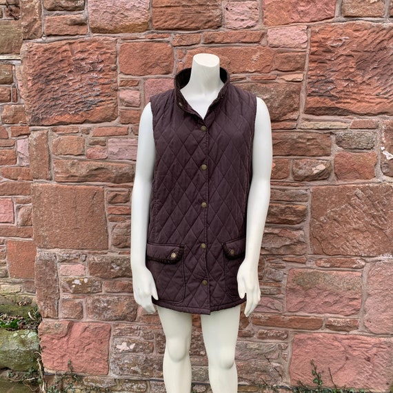 Vintage Ladies Sherwood Forest Quilted Gilet Vest 