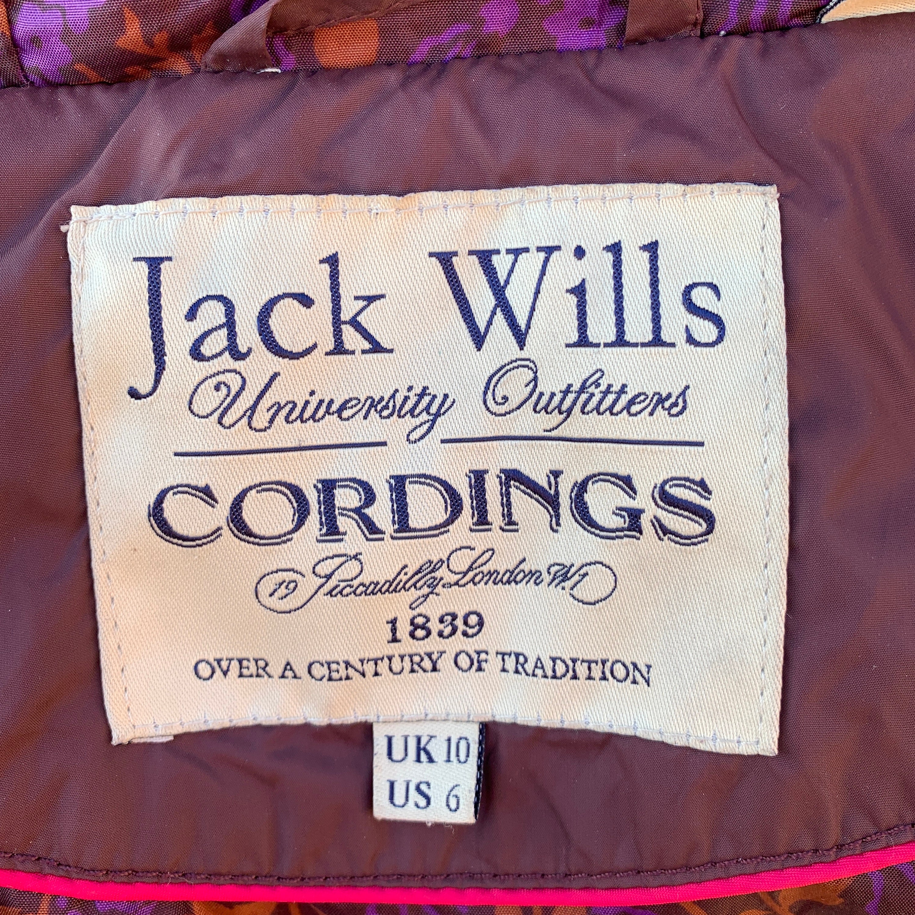 LADIES HOODED JACKET A Retro Jack Wills Jacket Sold by Cordings of Piccadilly London Perfect for Country Pursuits or Walking the Dog Etsy Canada