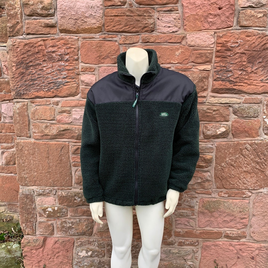 Retro Unisex 90s LAND ROVER Fleece With Shoulder and Elbow Patches Etsy