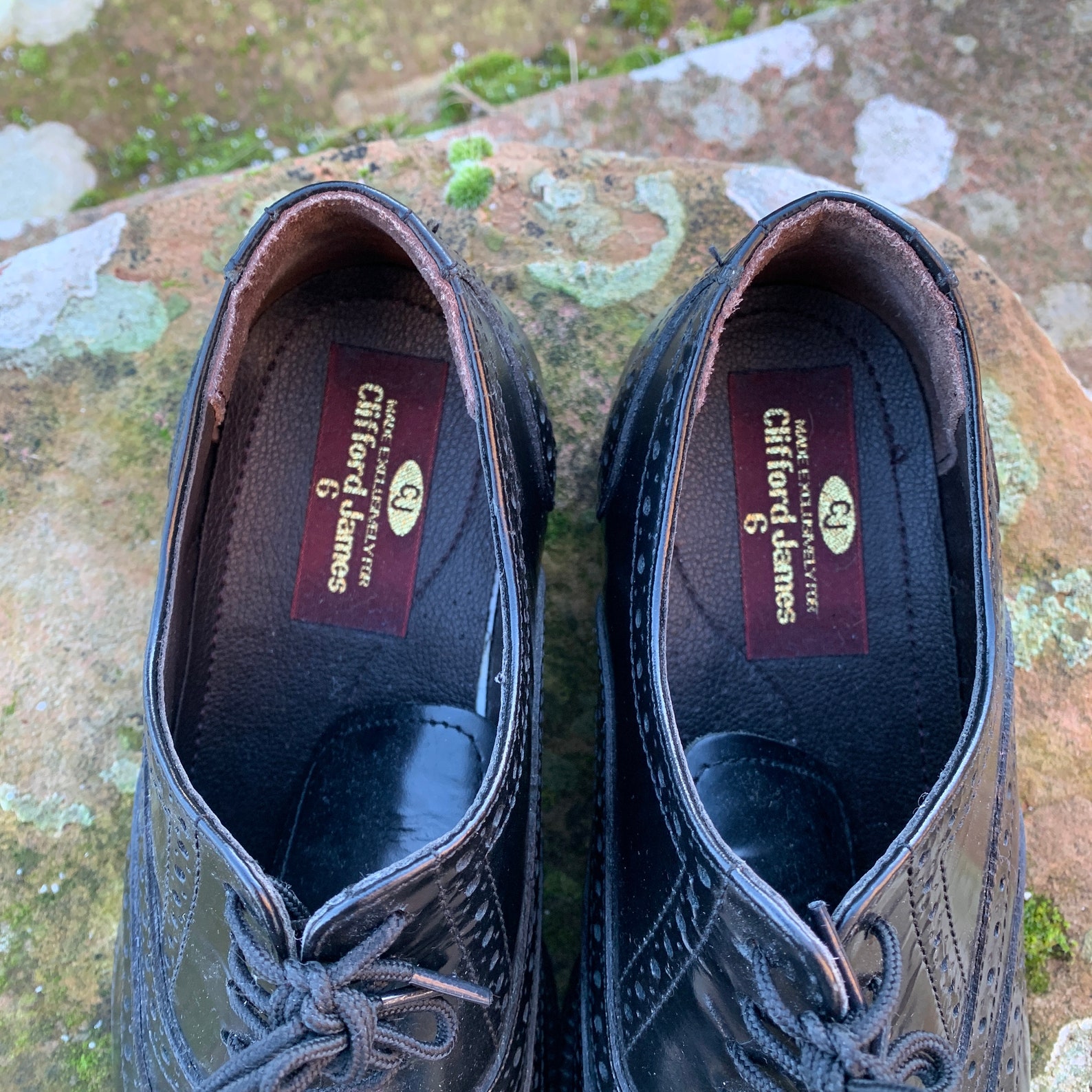 CLIFFORD JAMES SHOES Vintage Men's Black Leather English Etsy UK