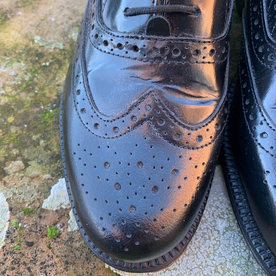 CLIFFORD JAMES SHOES Vintage Men's Black Leather En… Gem