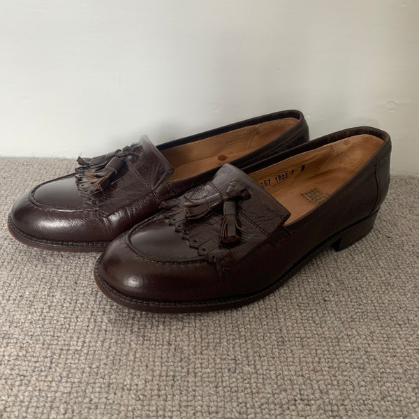 HOUSE of BRUAR SCOTLAND - Quality Ladies Country Classic Brown Tassel & Fringe Loafers